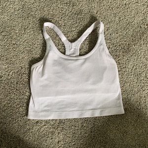 Lululemon Cropped White “Ebb to Street” Tank